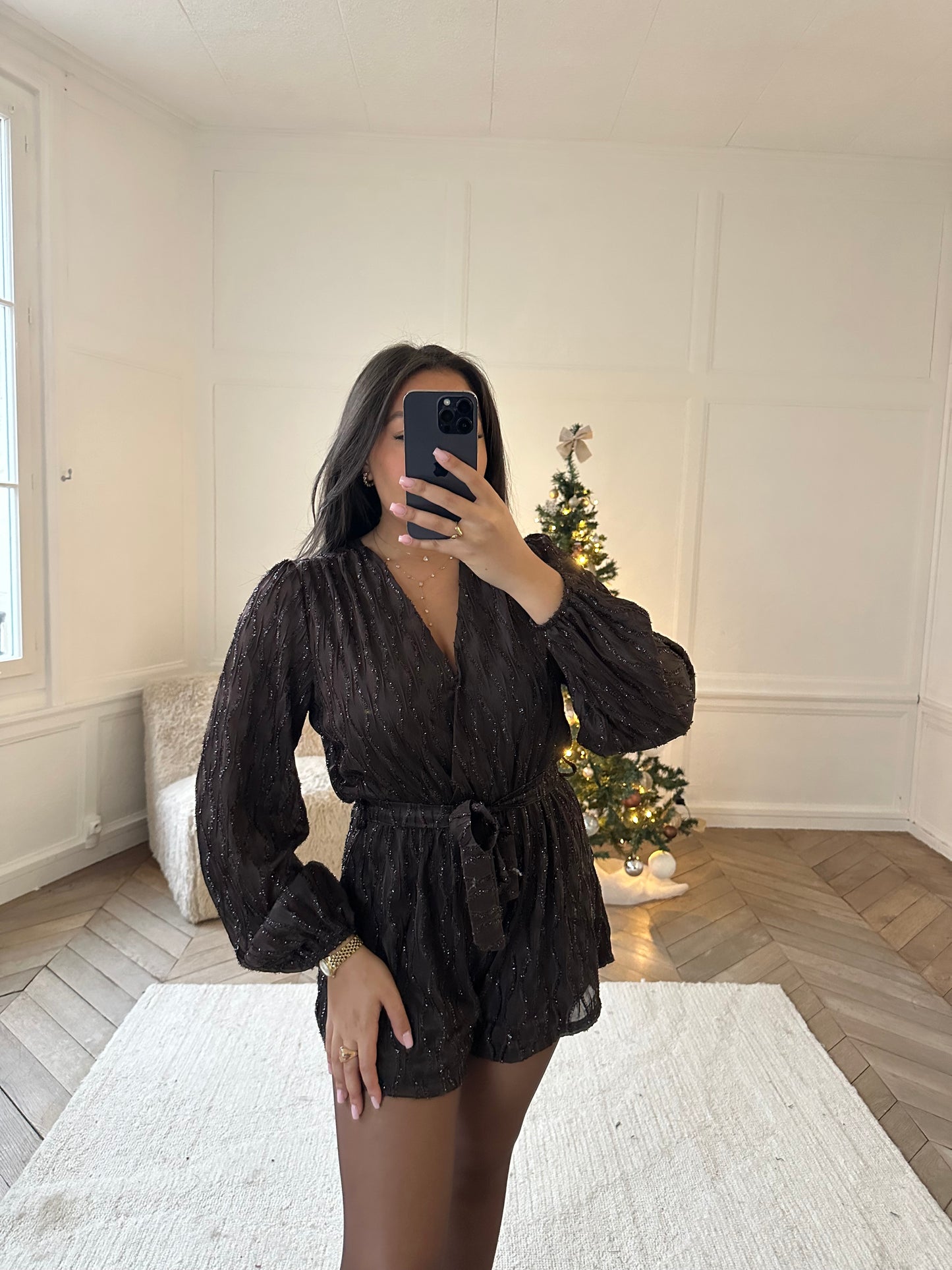 Combi-short Chloé - marron