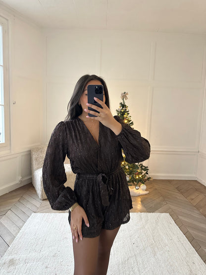 Combi-short Chloé - marron