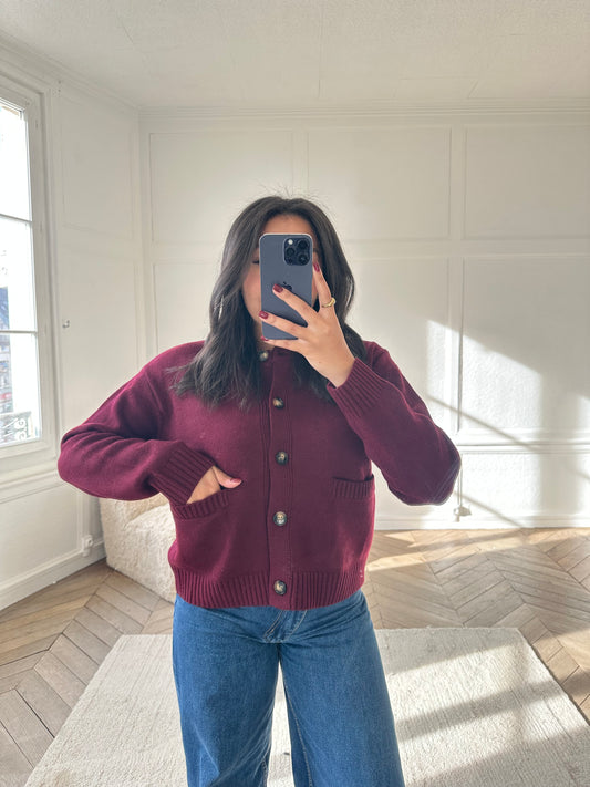 Gilet Claire - bordeaux