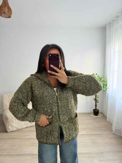 Gilet maxi Michelle - olive