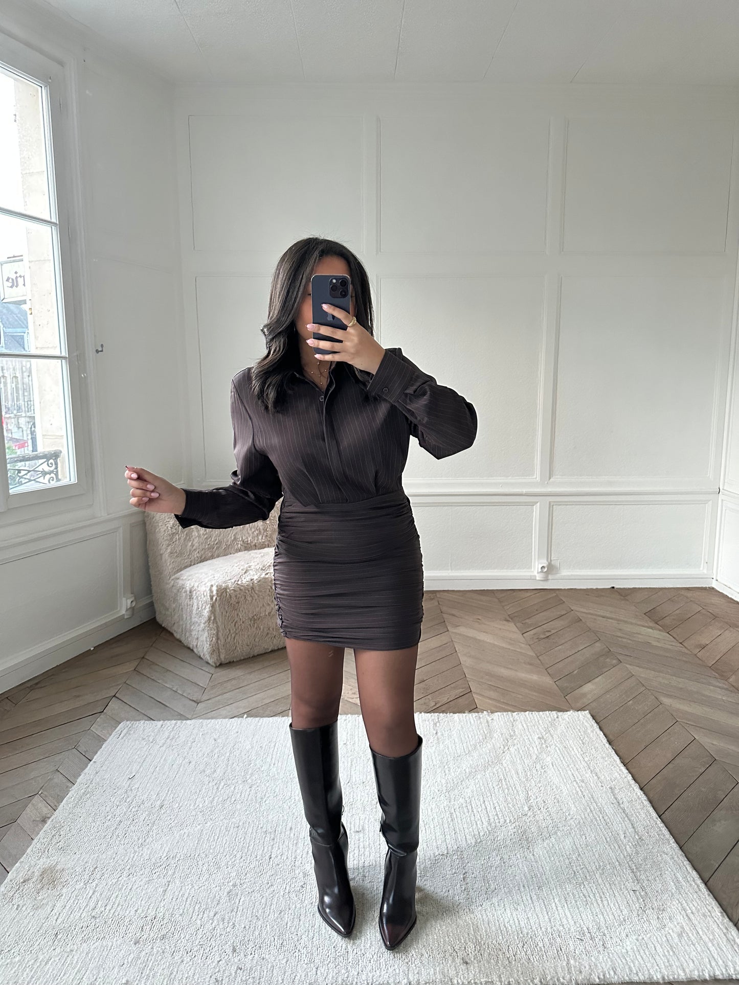 Robe chemise rayée Emma