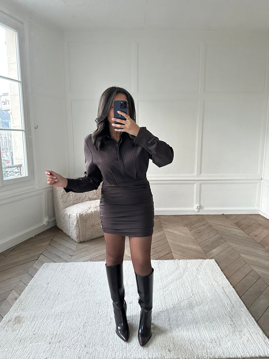 Robe chemise rayée Emma