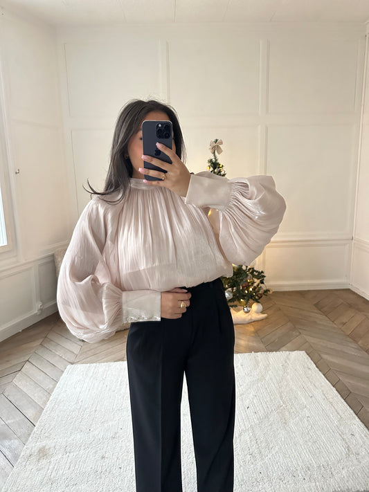 Blouse effet brillante (2 coloris)