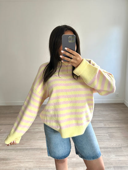 Pull rayé Gaspard - jaune