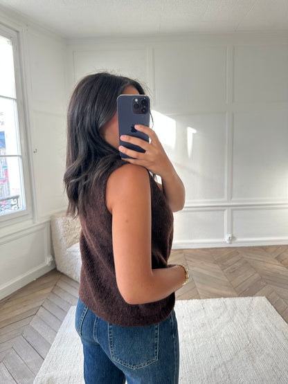 Gilet sans manches Andrea - marron