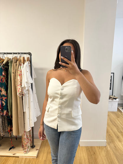 Bustier Zara - blanc