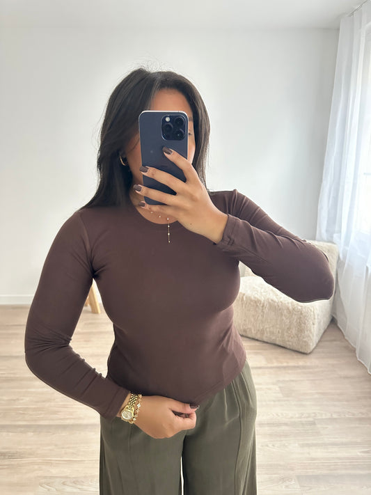 Top basique Finn - marron