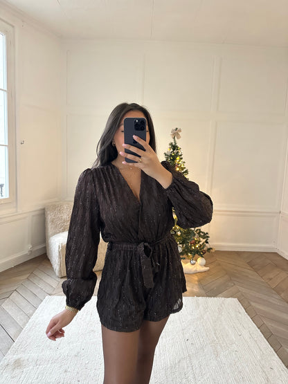 Combi-short Chloé - marron