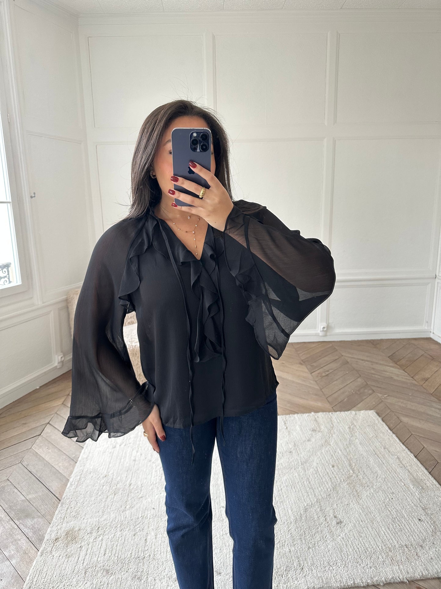 Blouse Aria - noir