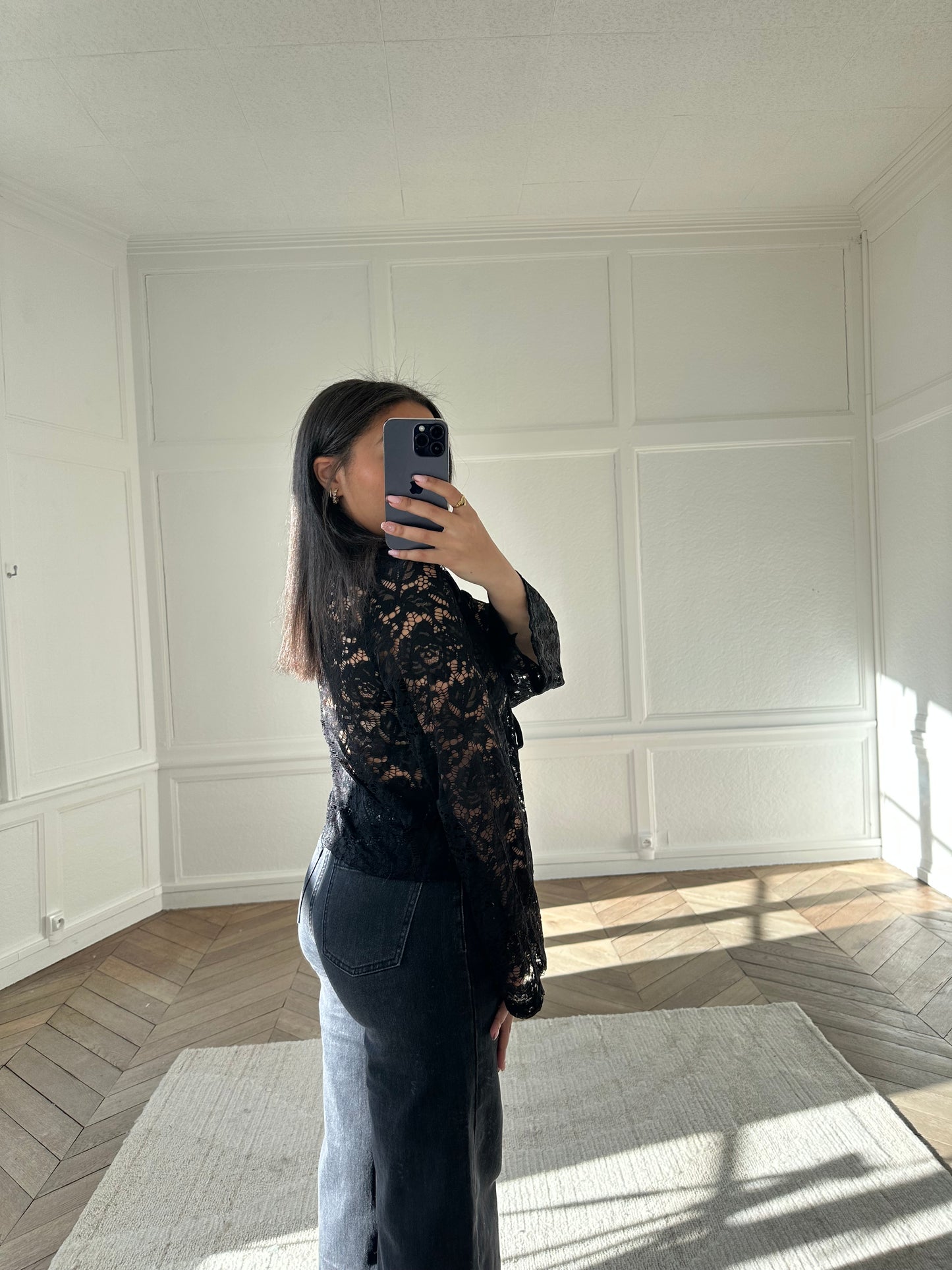 Top dentelle Mara - noir
