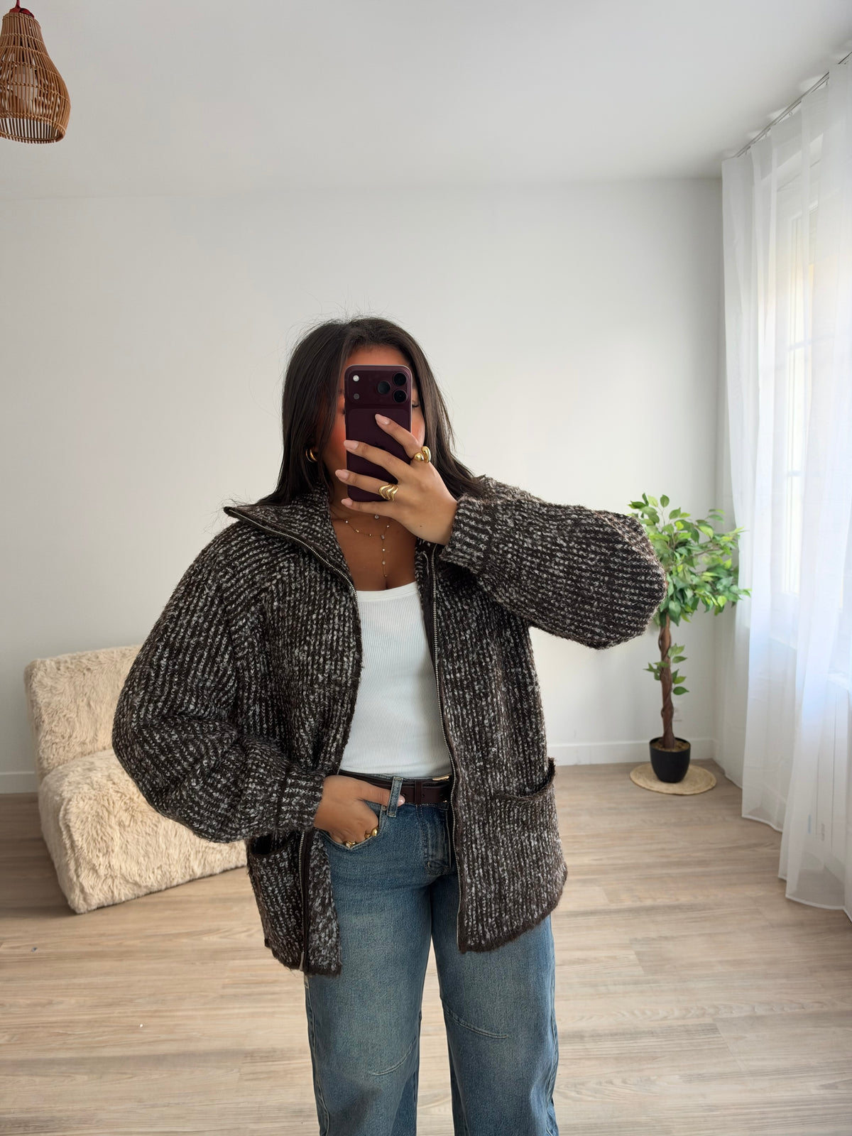 Gilet maxi Michelle - choco