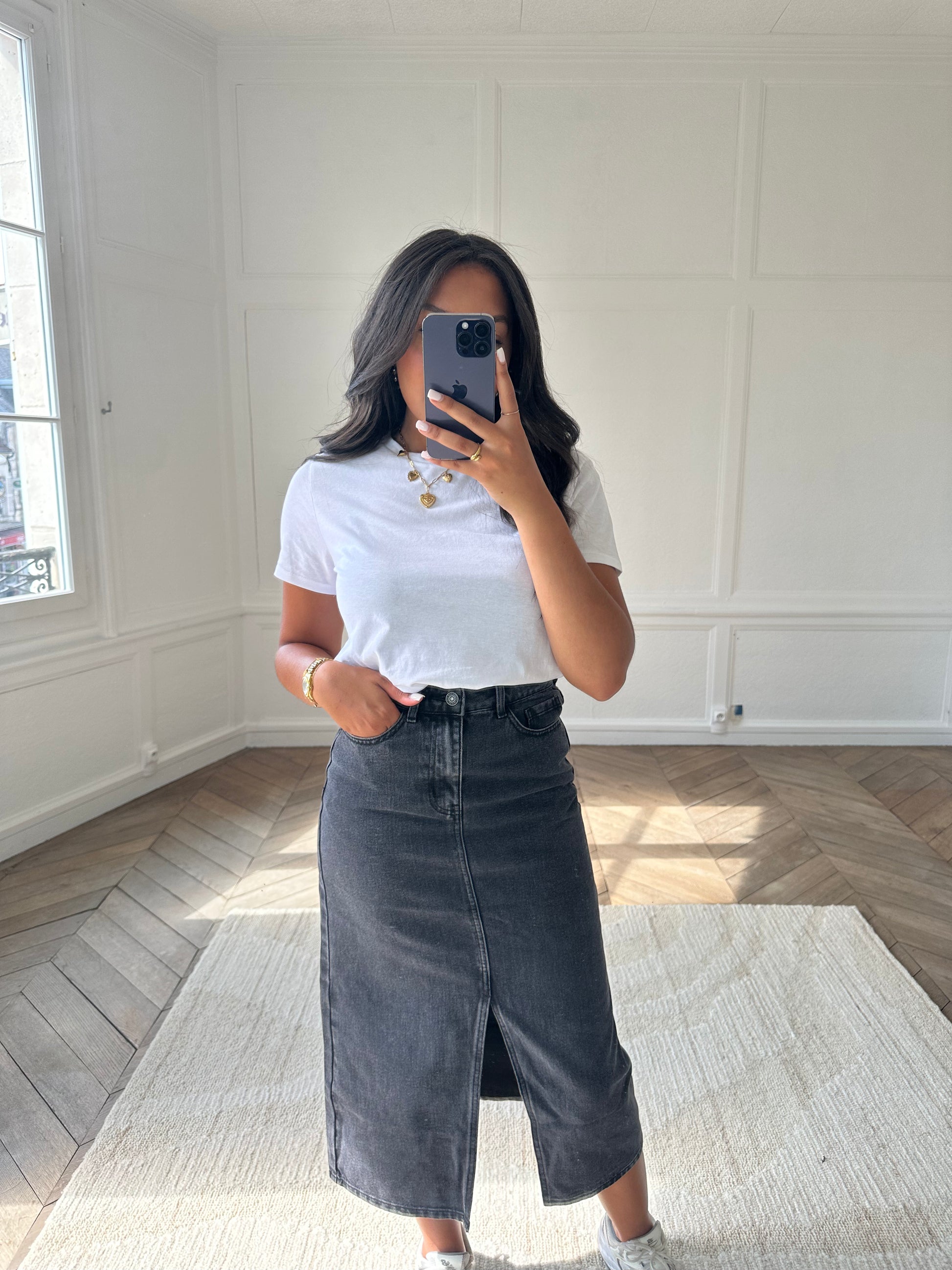 Jupe en jean grise online