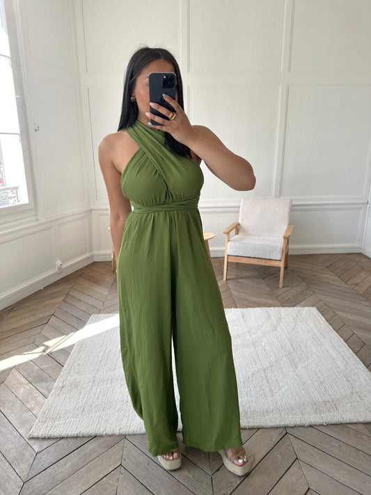 Combinaison à nouer longue - vert