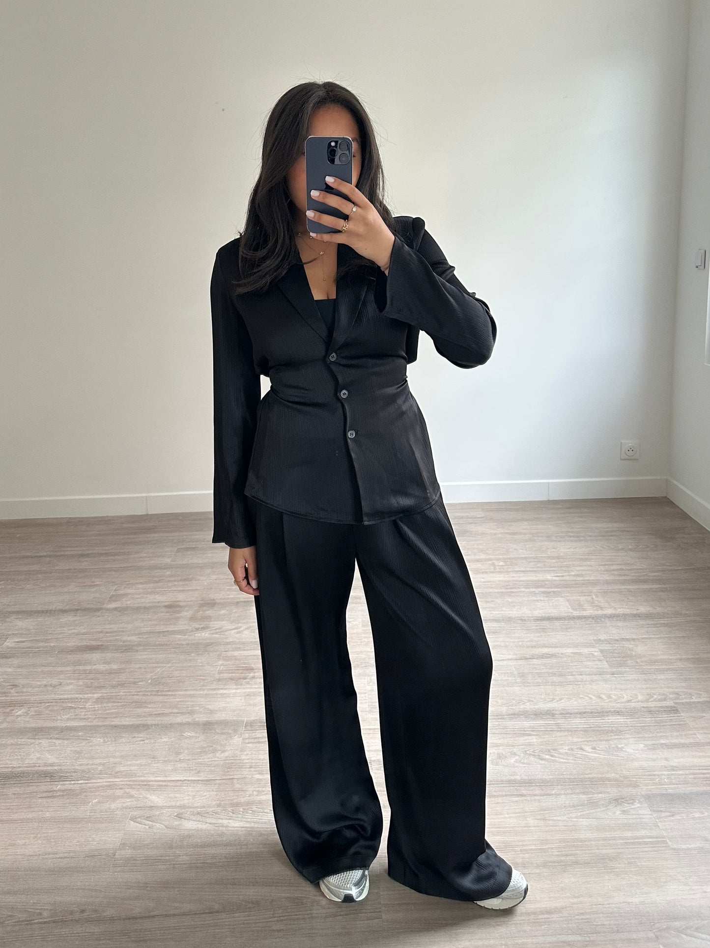 Pantalon satinée - noir