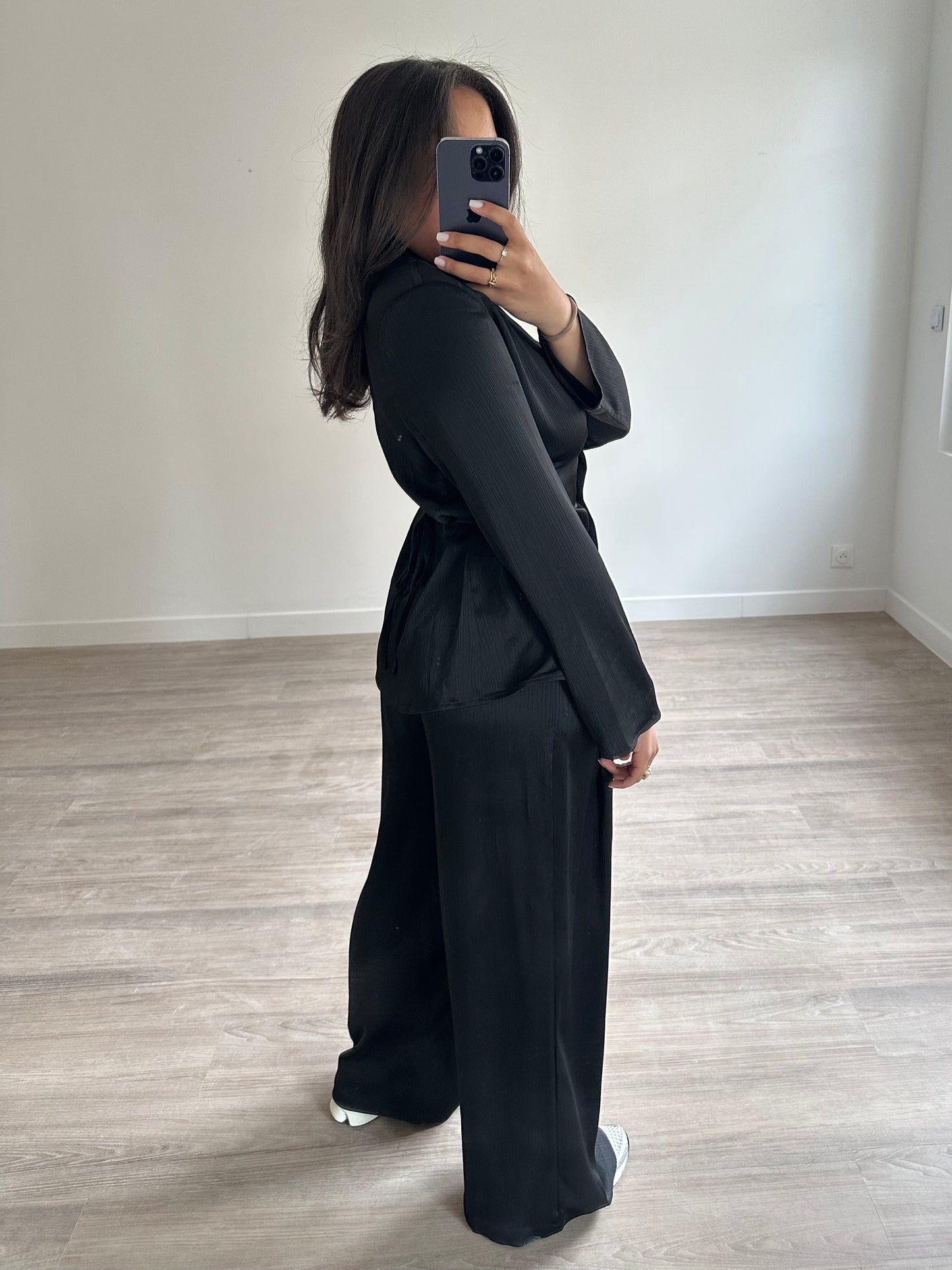 Pantalon satinée - noir