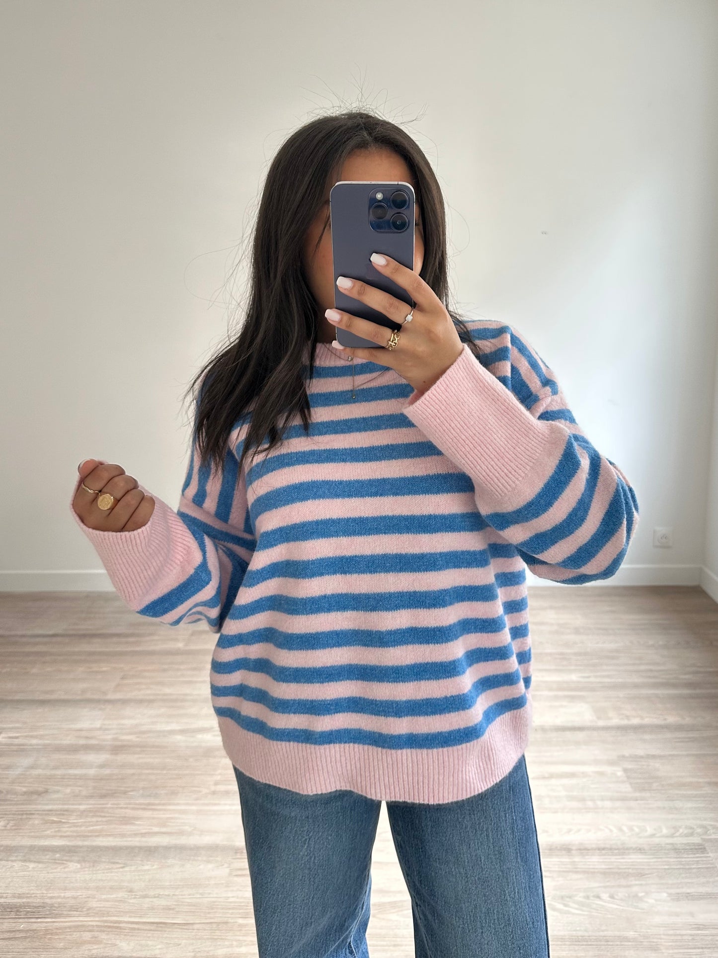 Pull rayé Gaspard - bleu