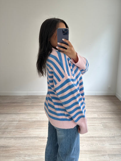 Pull rayé Gaspard - bleu