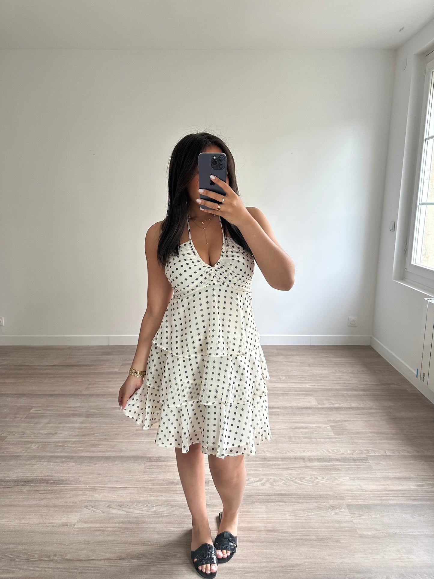 Robe Baz à pois - écru