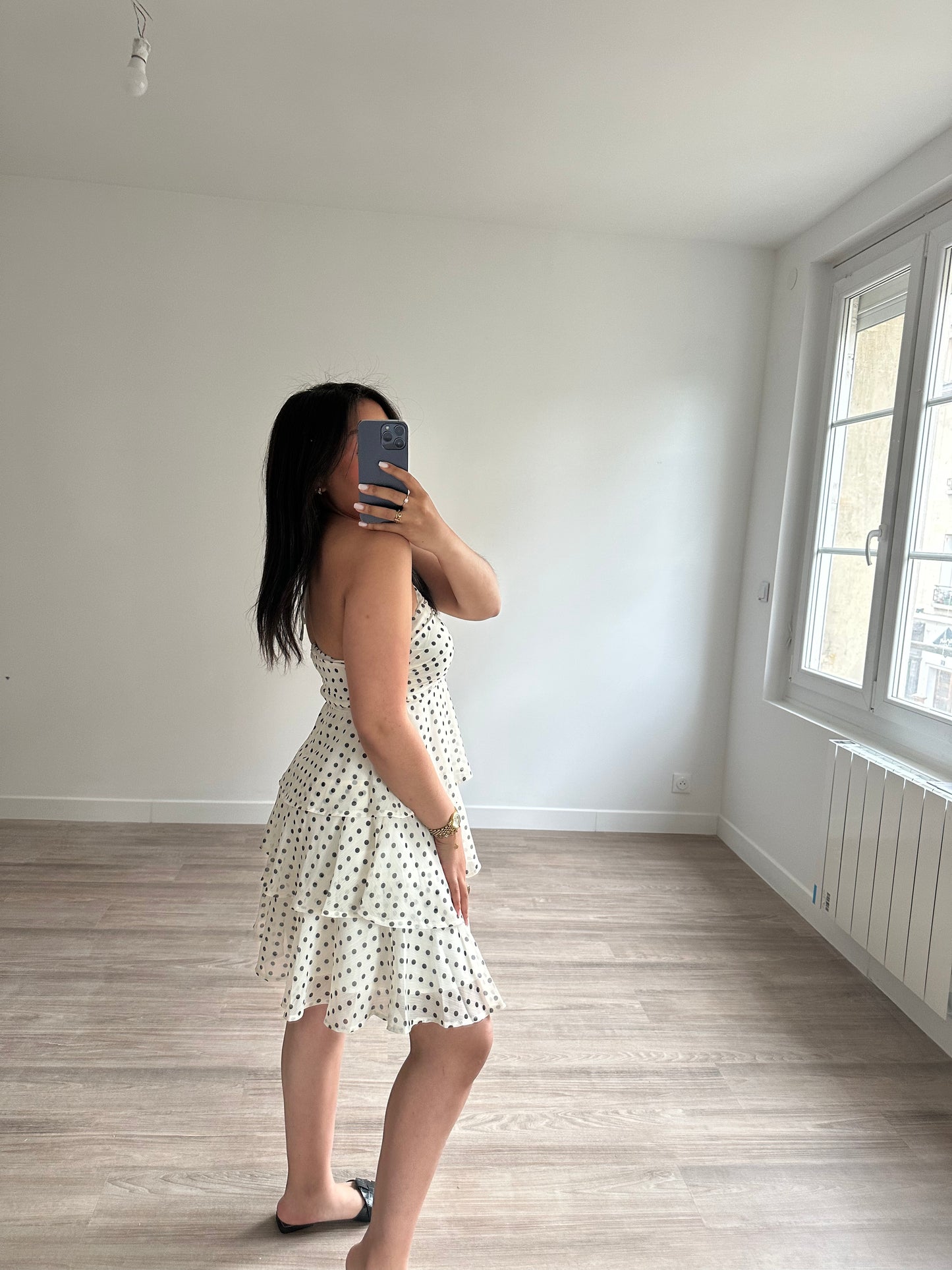 Robe Baz à pois - écru