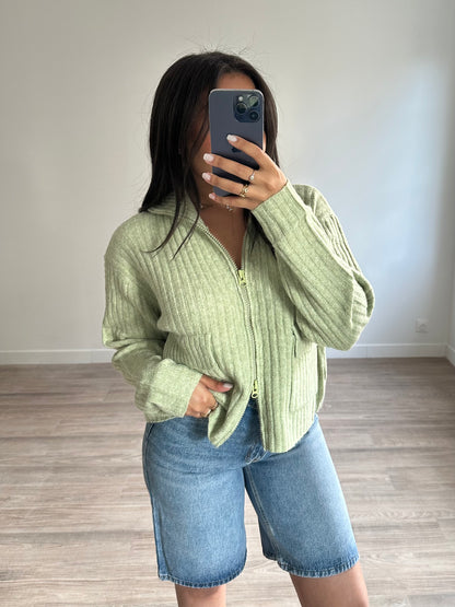 Gilet à double fermeture - vert