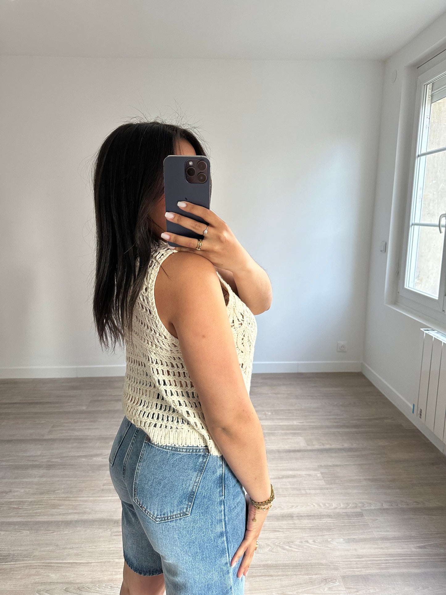 Gilet sans manches en crochet
