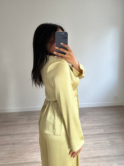 Veste satinée - vert pomme