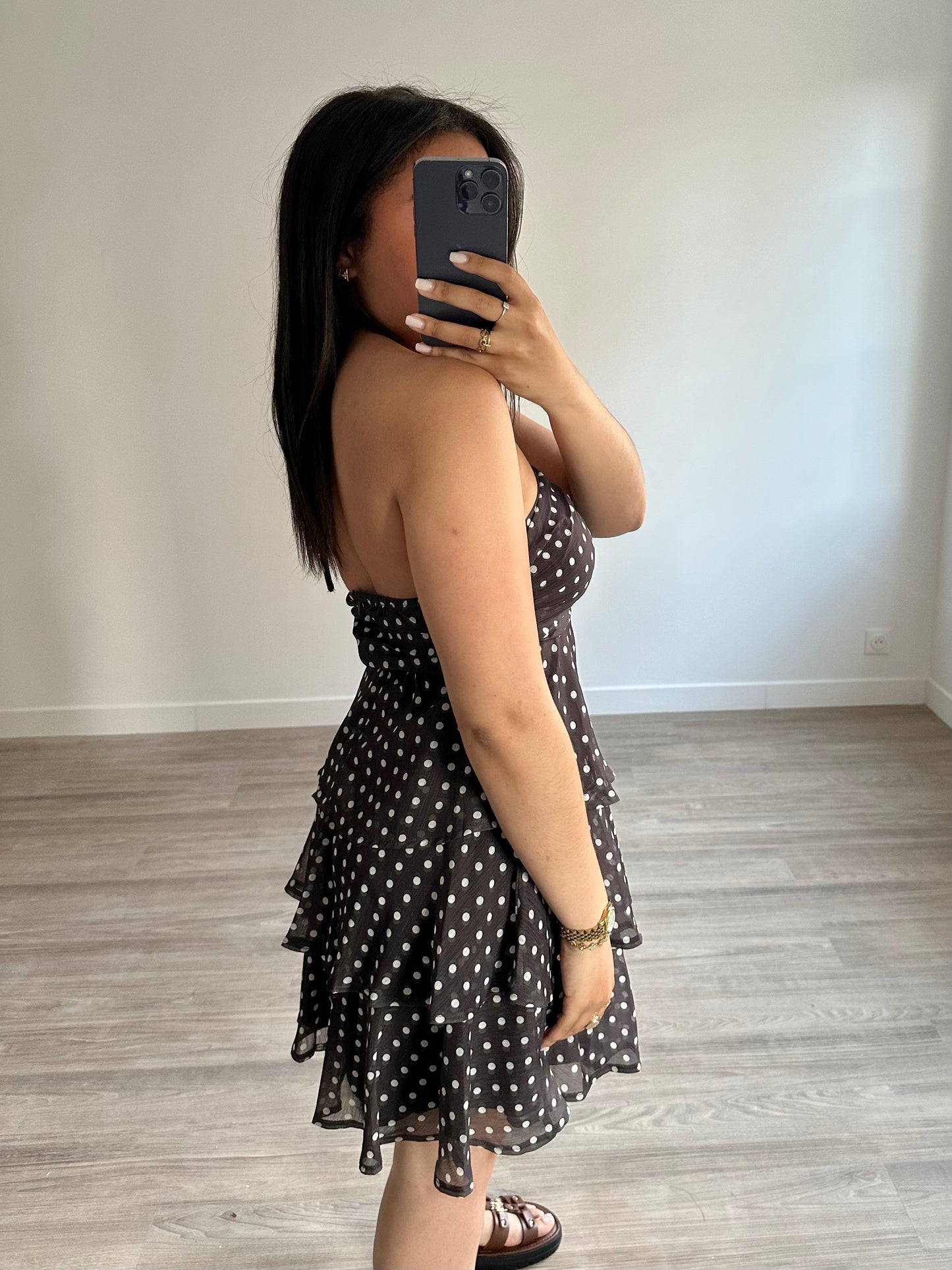 Robe Baz à pois - marron