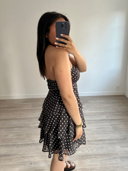 Robe Baz à pois - marron