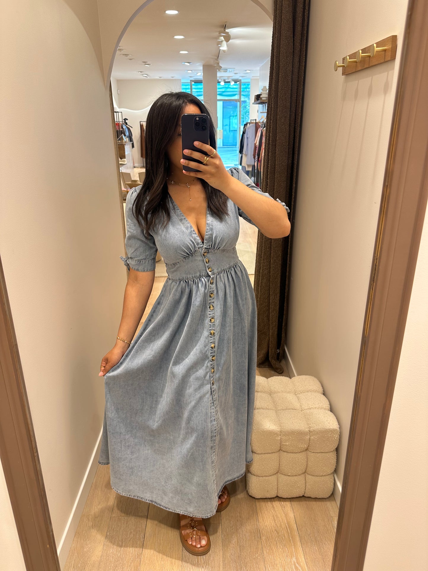 Robe en jean Ciara - denim clair