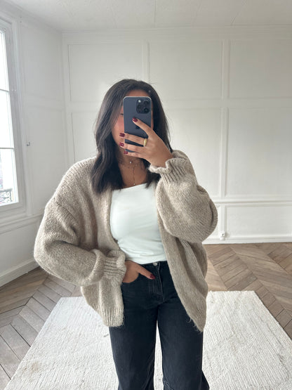 Gilet oversize Léonie - beige
