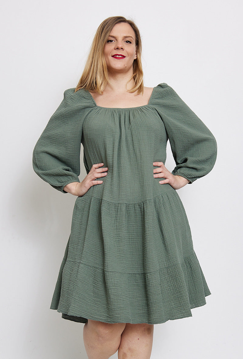 Robe en gaz de coton - Curvy