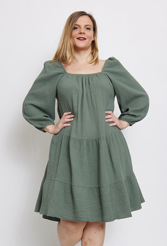 Robe en gaz de coton - Curvy