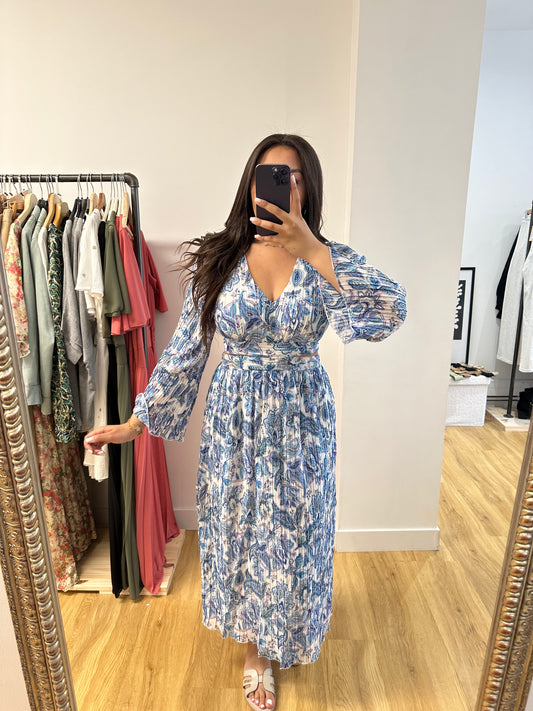 Robe à découpes - bleu