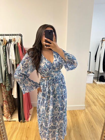 Robe à découpes - bleu