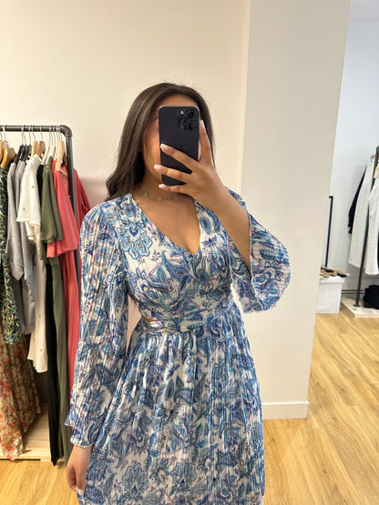 Robe à découpes - bleu