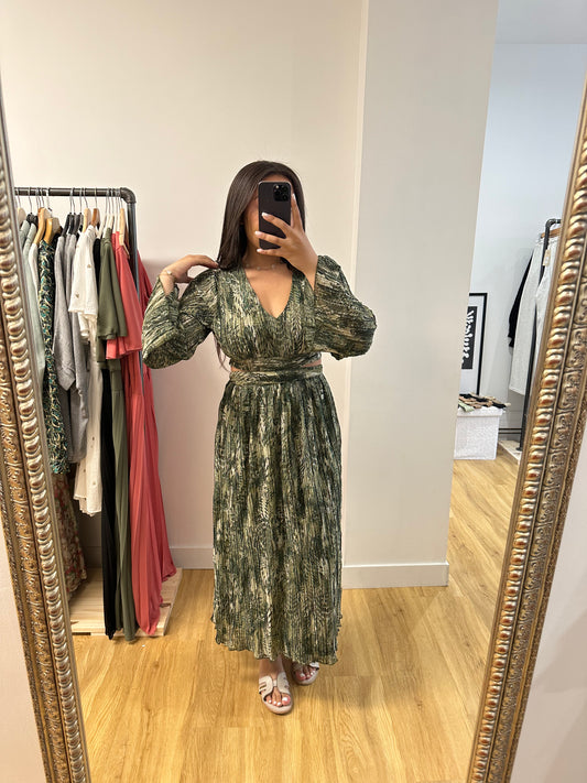 Robe à découpes serpent - vert