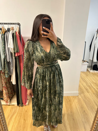 Robe à découpes serpent - vert