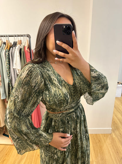 Robe à découpes serpent - vert