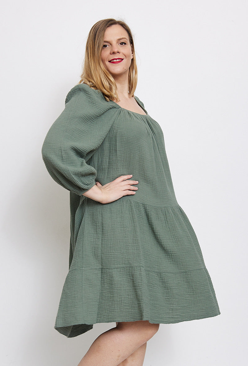 Robe en gaz de coton - Curvy