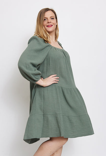 Robe en gaz de coton - Curvy