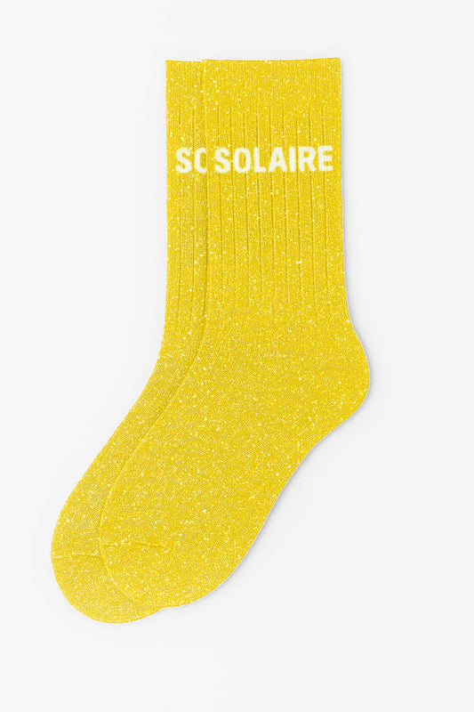 Chaussettes à paillettes - solaire - jaune